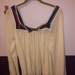 Billabong White Long Sleeve Beach Top